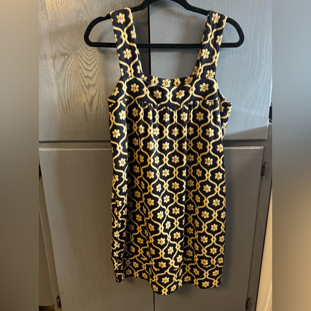 Vertigo Paris Vintage Black and Gold/tan Floral Dress M